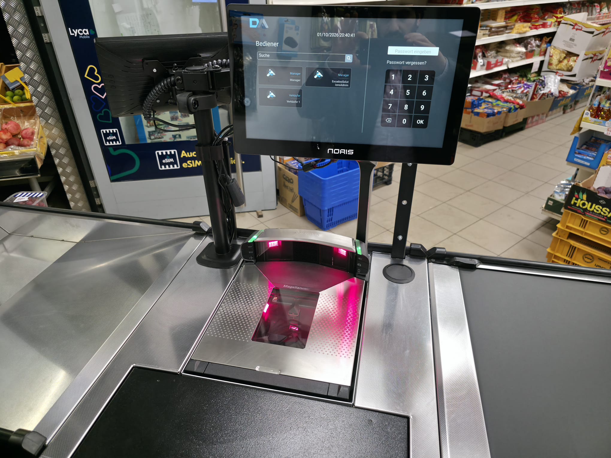 Kassensystem Supermarkt als Komplettset mit Waage und Scanner