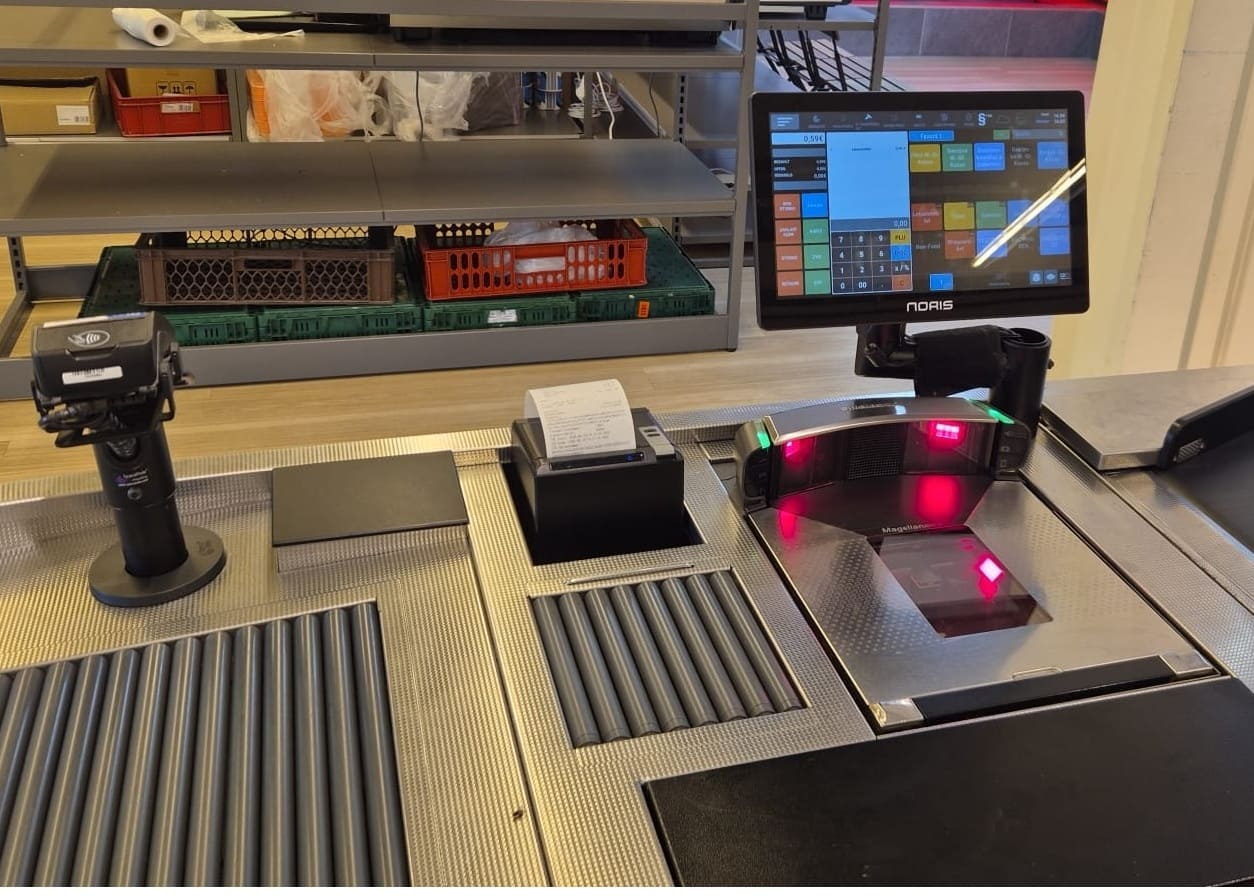 Kassensystem Supermarkt als Komplettset mit Waage und Scanner